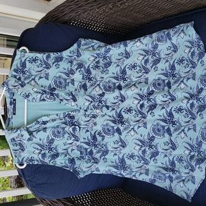 Sleeveless top, Architect, blue, XL